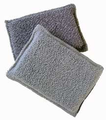 Eponge Grattante Bi-face Grise Microfibre
